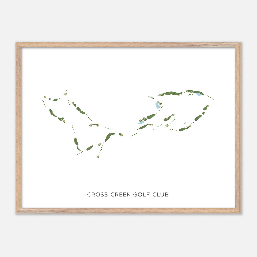 Print of Cross Creek Golf Club Modern Map