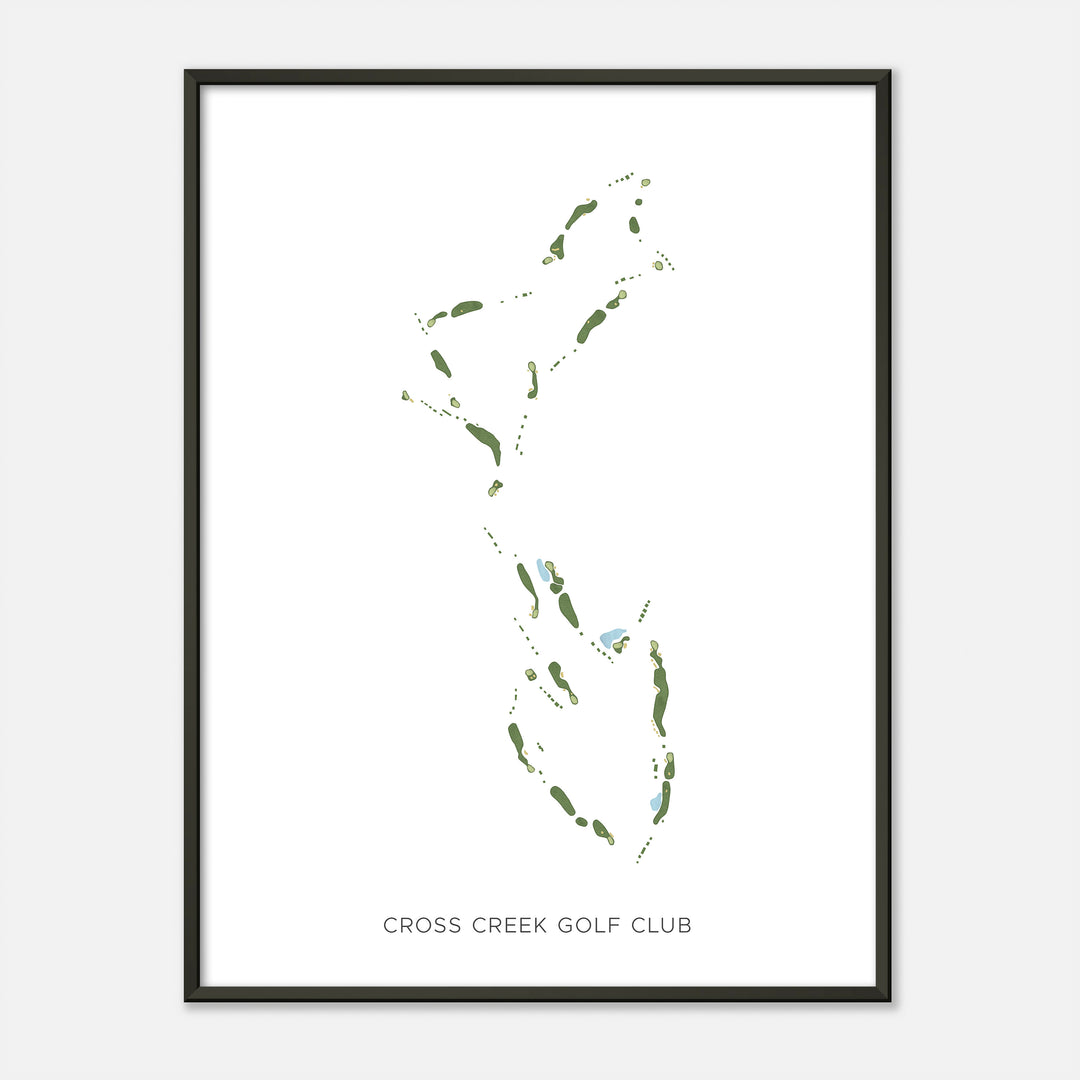 Print of Cross Creek Golf Club Modern Map