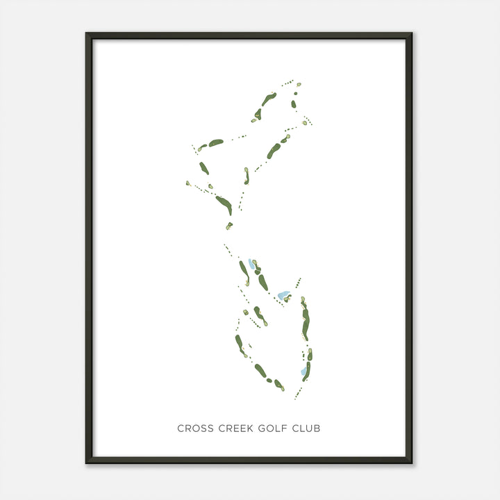 Print of Cross Creek Golf Club Modern Map