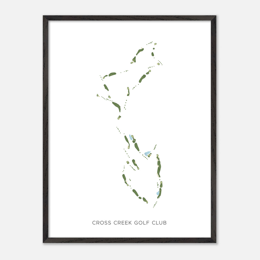 Print of Cross Creek Golf Club Modern Map