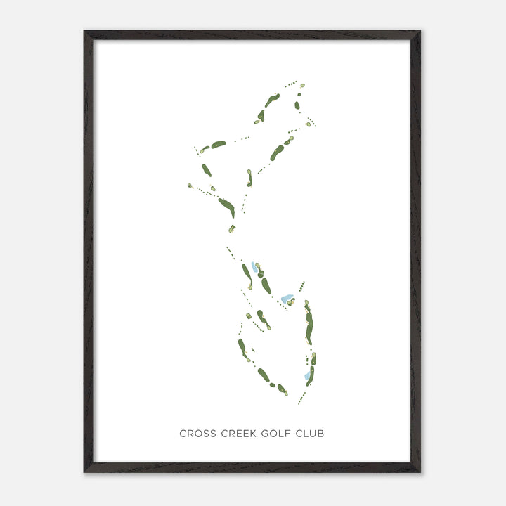 Print of Cross Creek Golf Club Modern Map