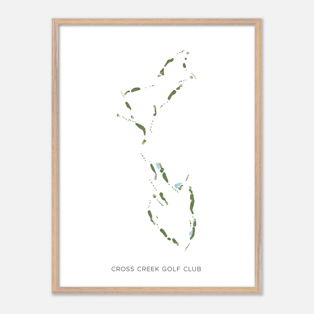 Print of Cross Creek Golf Club Modern Map