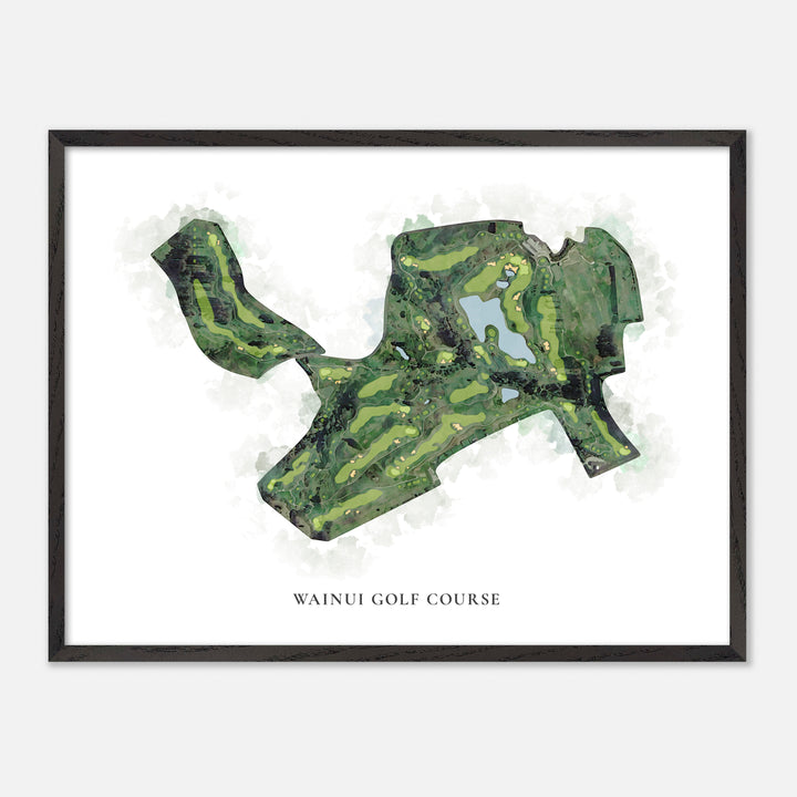 Print of Wainui Golf Course Classic Map
