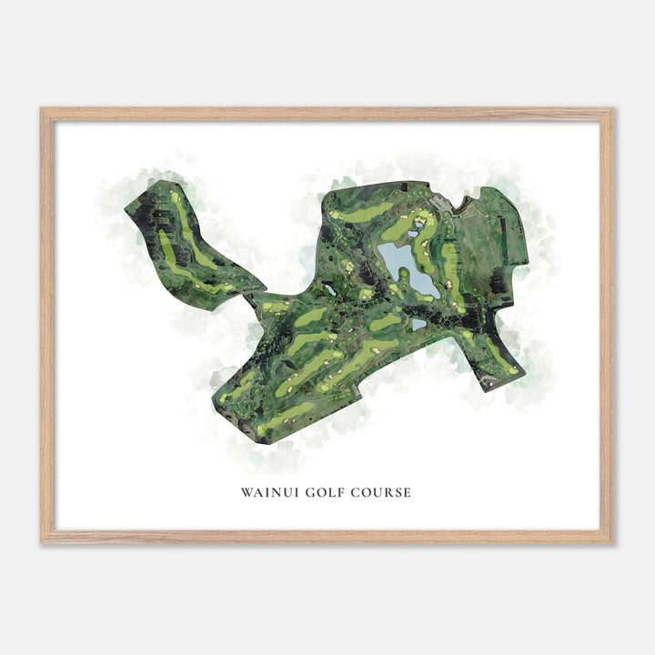 Print of Wainui Golf Course Classic Map