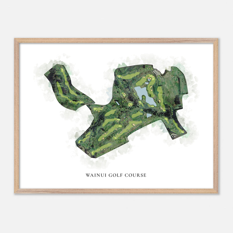 Print of Wainui Golf Course Classic Map