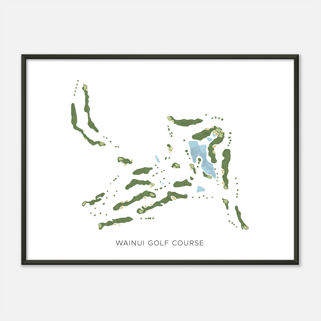 Print of Wainui Golf Course Modern Map