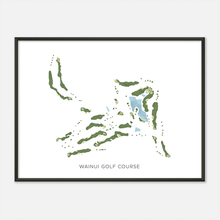 Print of Wainui Golf Course Modern Map