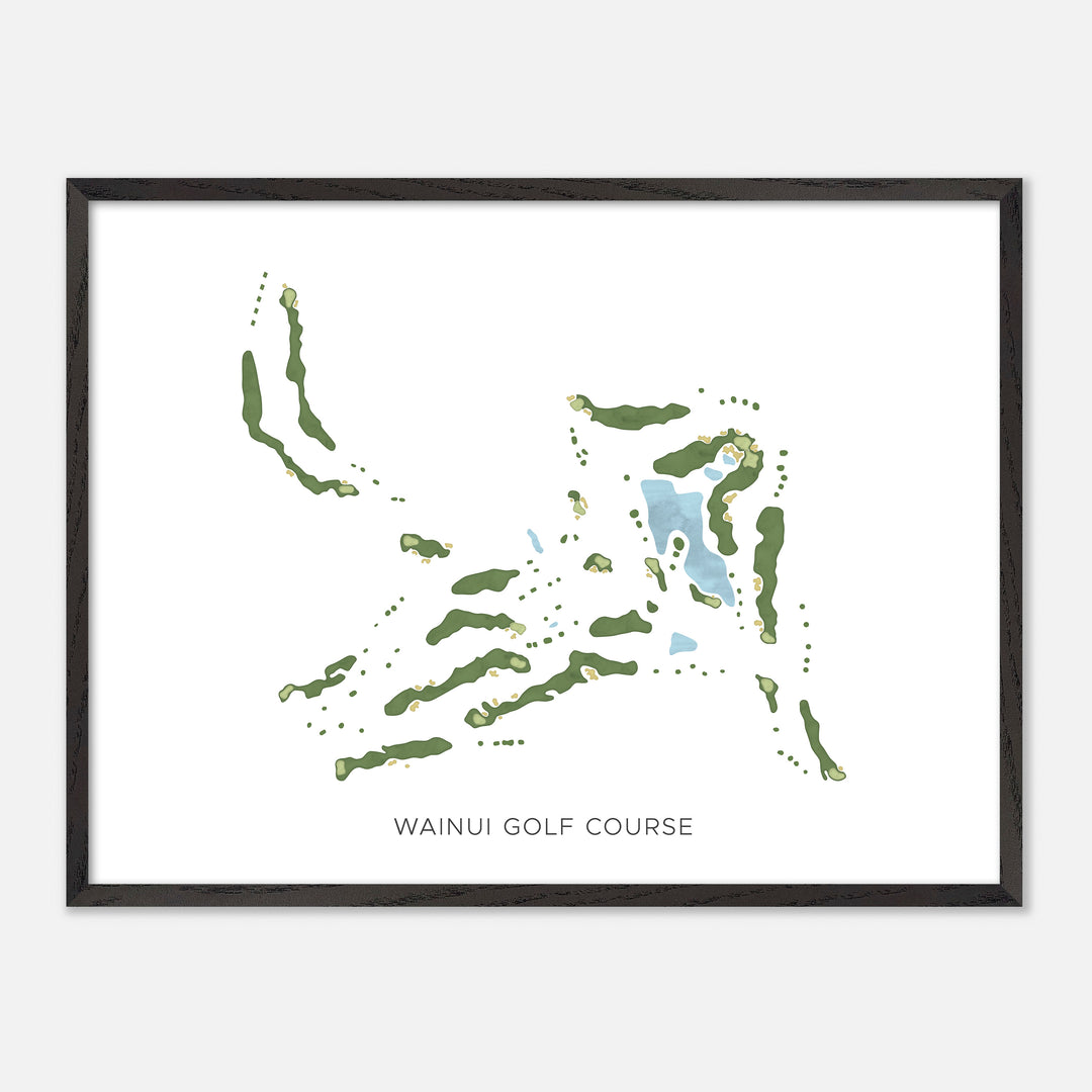 Print of Wainui Golf Course Modern Map
