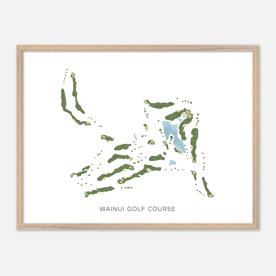 Print of Wainui Golf Course Modern Map