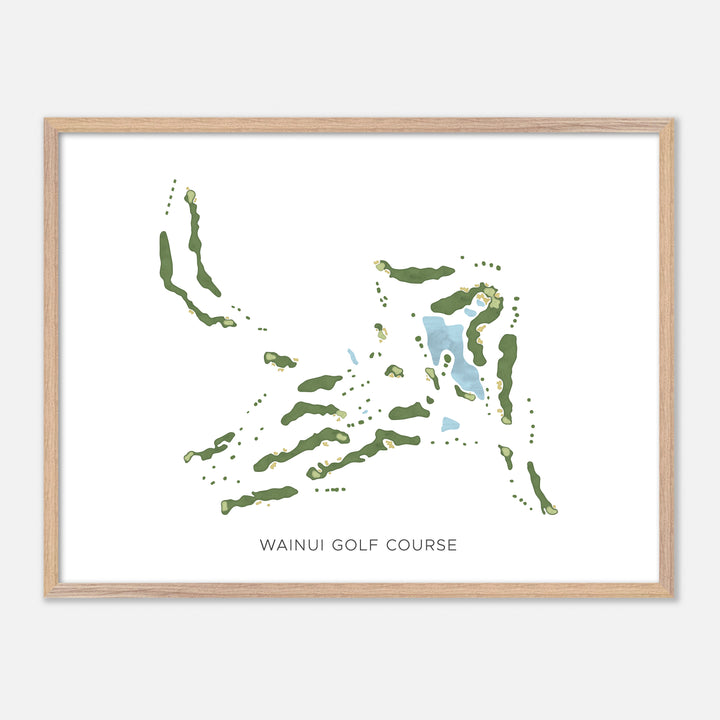 Print of Wainui Golf Course Modern Map