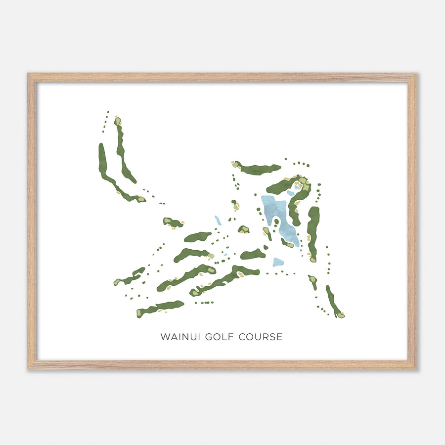 Print of Wainui Golf Course Modern Map
