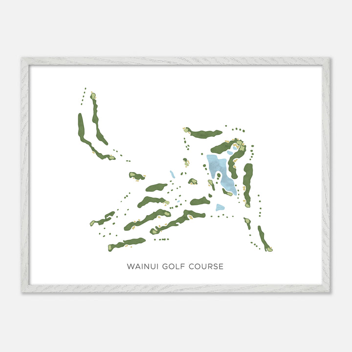 Print of Wainui Golf Course Modern Map