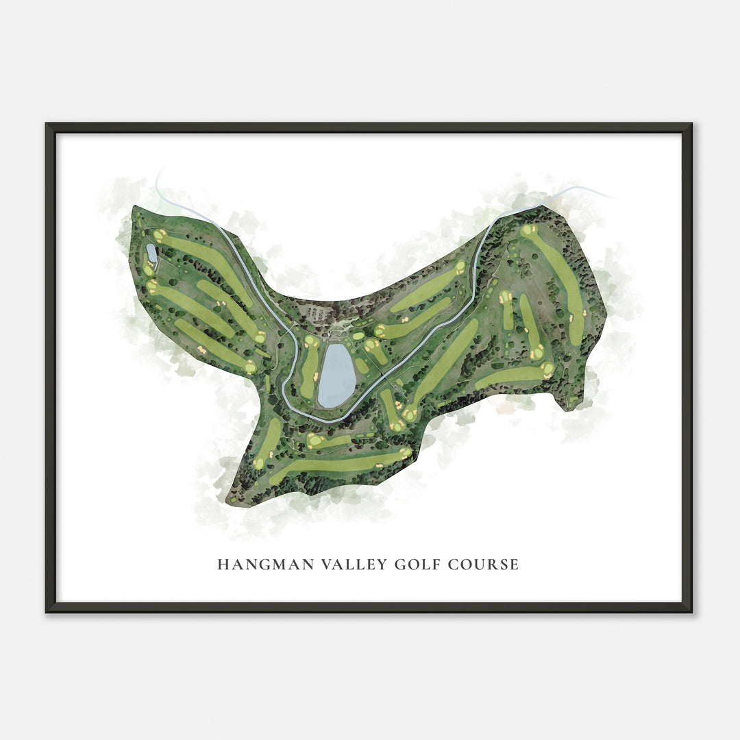 Print of Hangman Valley Golf Course Classic Map