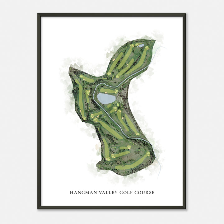 Print of Hangman Valley Golf Course Classic Map