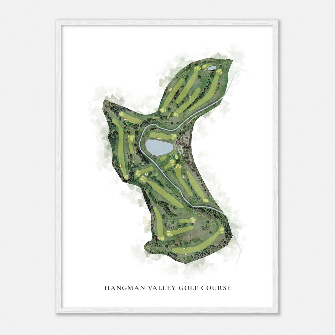 Print of Hangman Valley Golf Course Classic Map