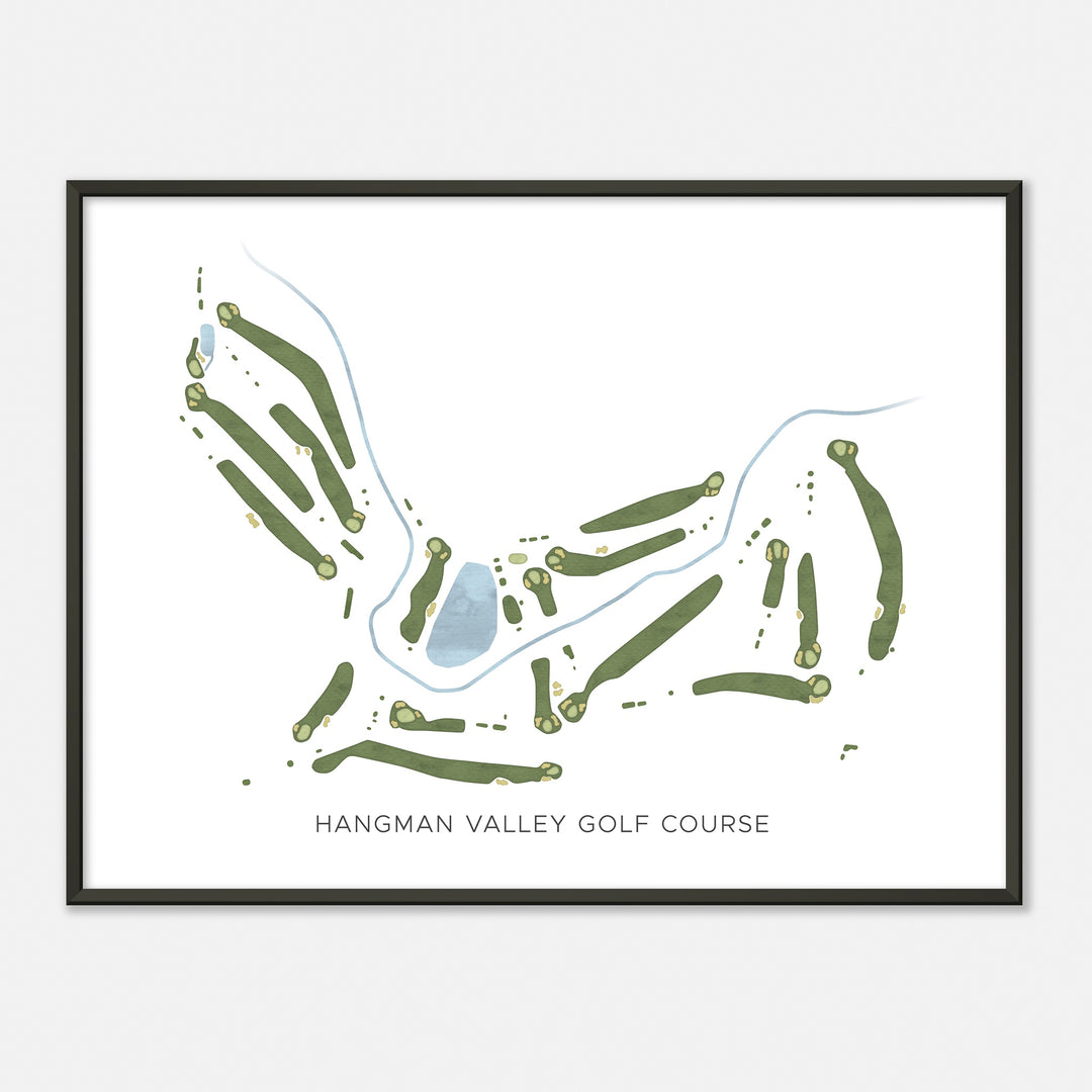 Print of Hangman Valley Golf Course Modern Map