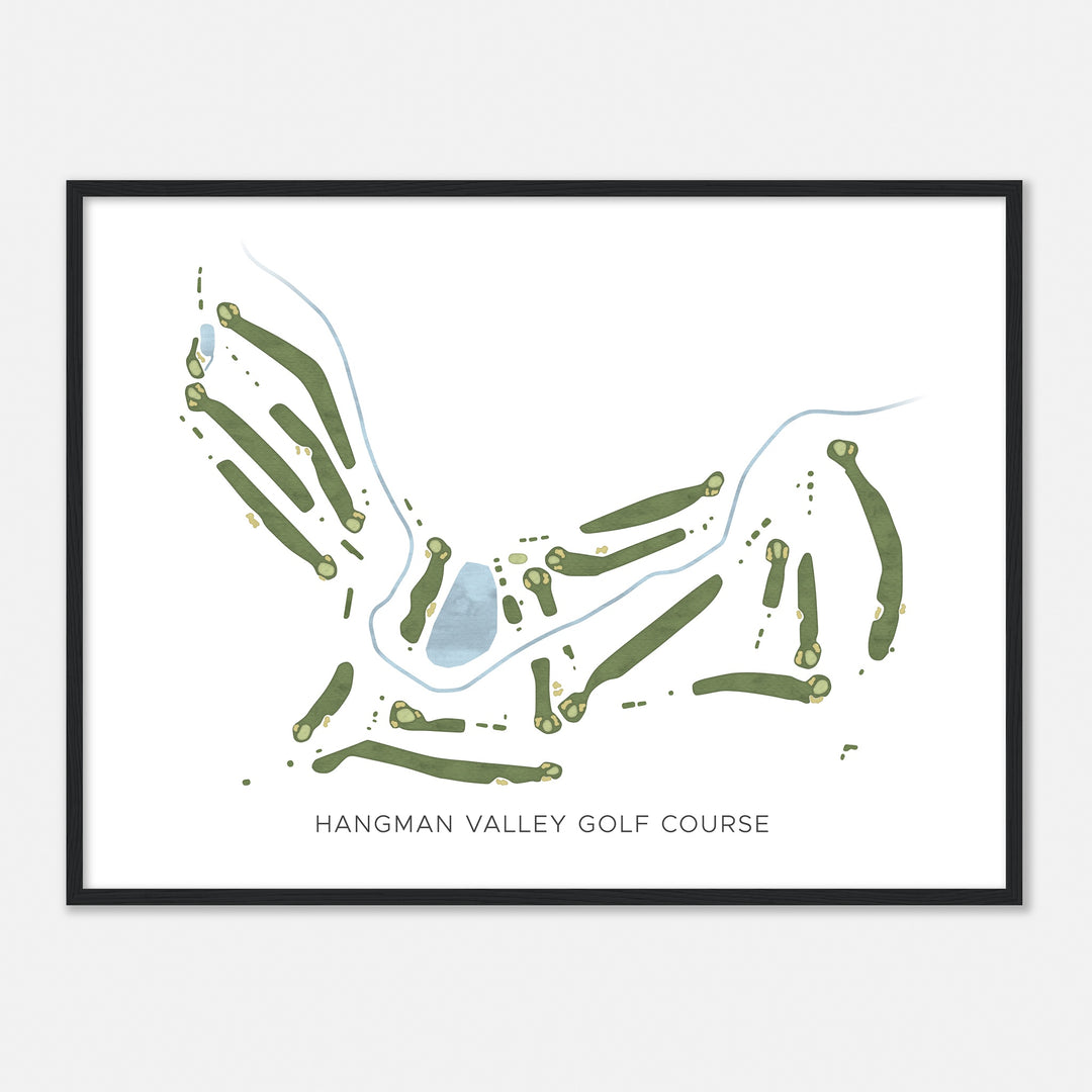 Print of Hangman Valley Golf Course Modern Map