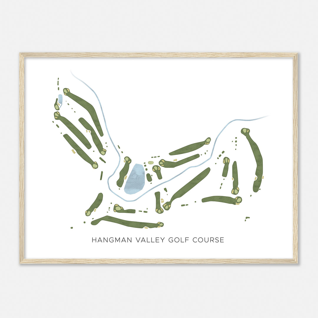 Print of Hangman Valley Golf Course Modern Map