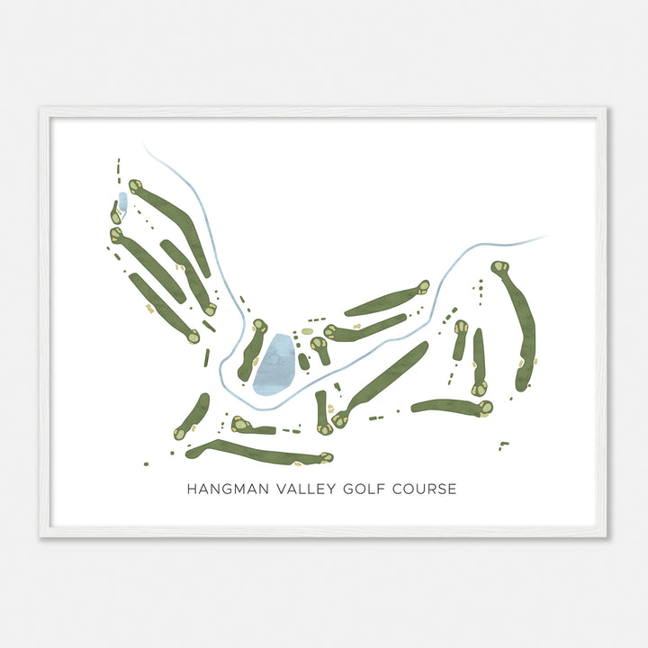 Print of Hangman Valley Golf Course Modern Map