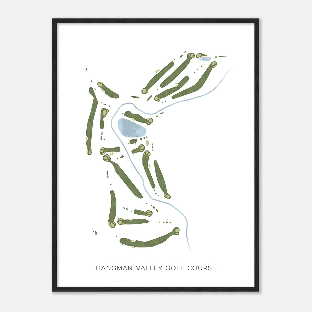 Print of Hangman Valley Golf Course Modern Map