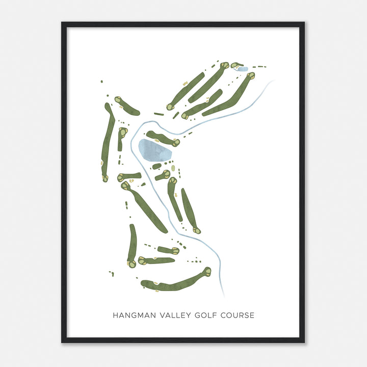 Print of Hangman Valley Golf Course Modern Map