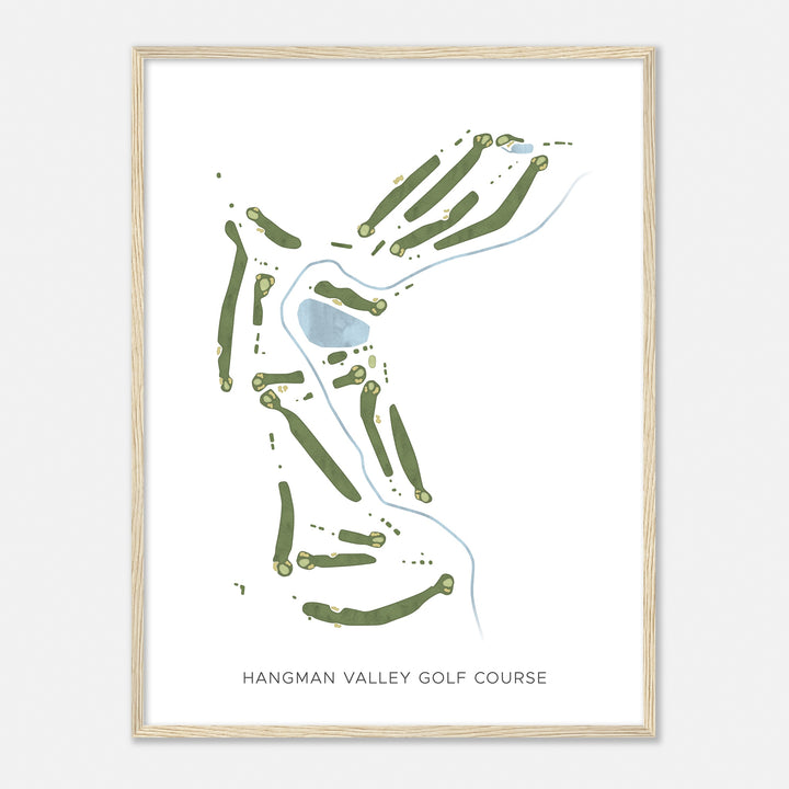 Print of Hangman Valley Golf Course Modern Map