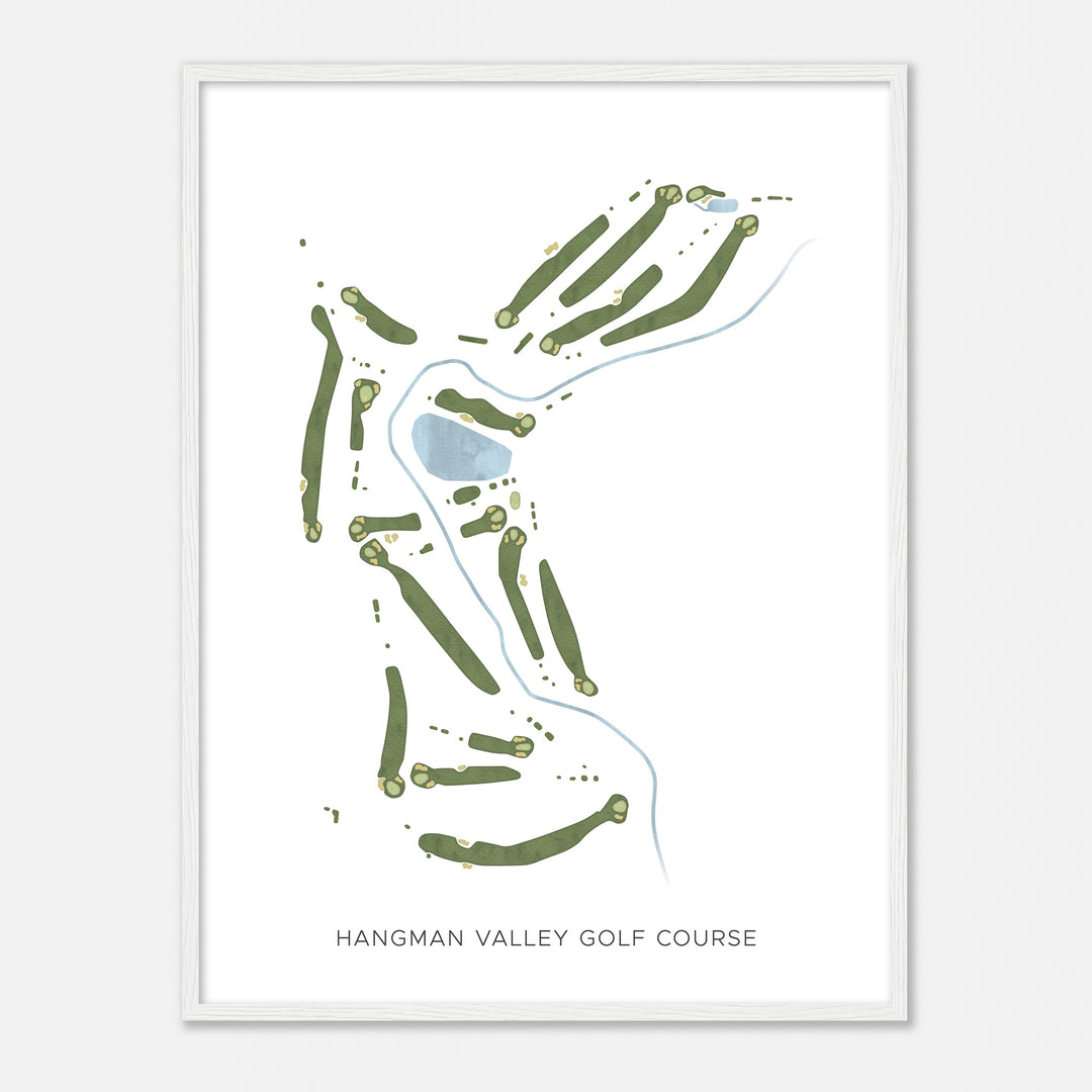 Print of Hangman Valley Golf Course Modern Map