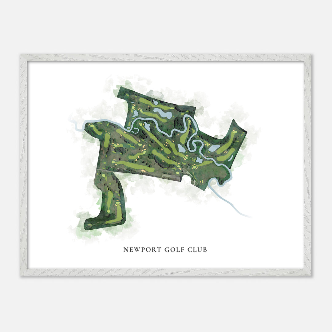 Print of Newport Golf Club Classic Map