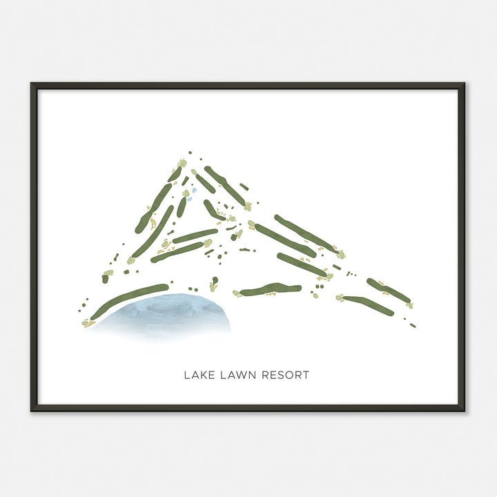 Print of Lake Lawn Resort Modern Map