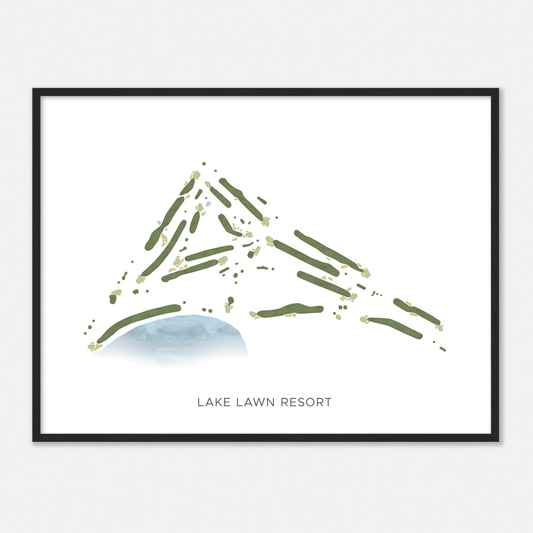 Print of Lake Lawn Resort Modern Map