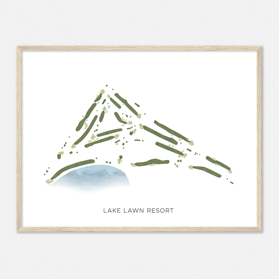 Print of Lake Lawn Resort Modern Map