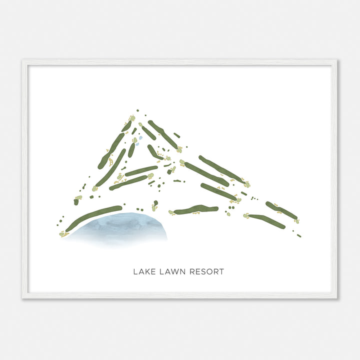 Print of Lake Lawn Resort Modern Map