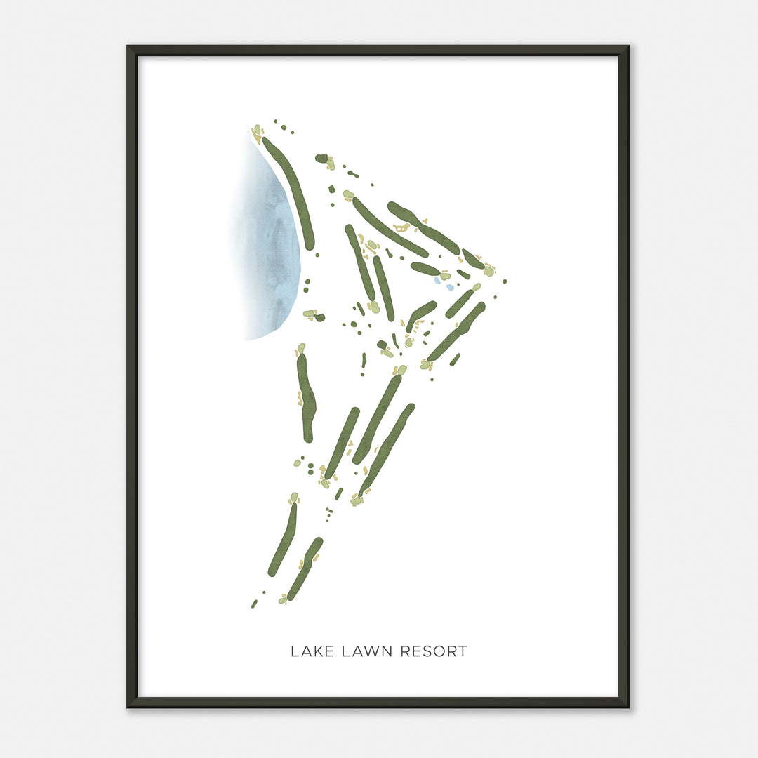 Print of Lake Lawn Resort Modern Map