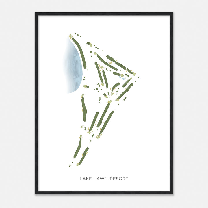 Print of Lake Lawn Resort Modern Map