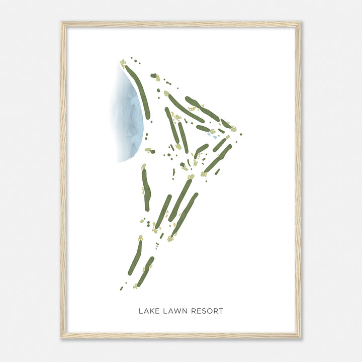 Print of Lake Lawn Resort Modern Map