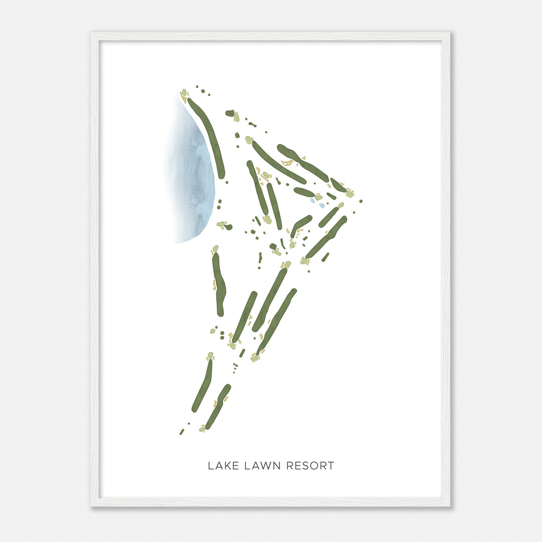 Print of Lake Lawn Resort Modern Map