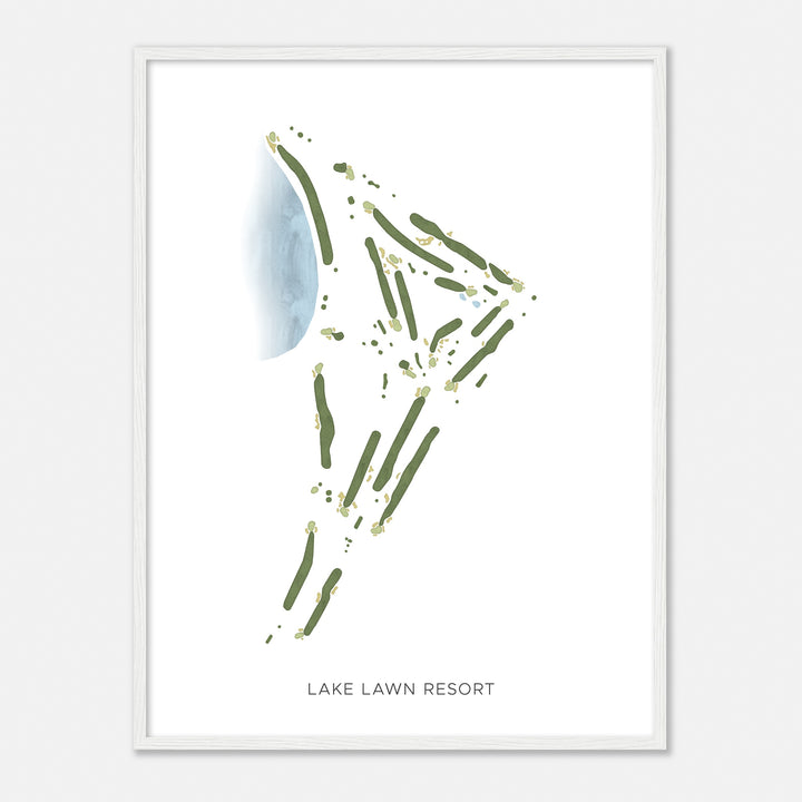 Print of Lake Lawn Resort Modern Map