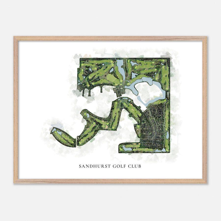 Print of Sandhurst Golf Club Classic Map