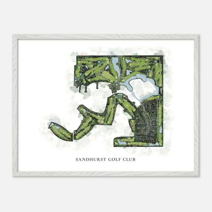 Print of Sandhurst Golf Club Classic Map