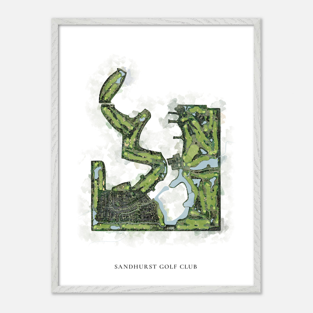 Print of Sandhurst Golf Club Classic Map