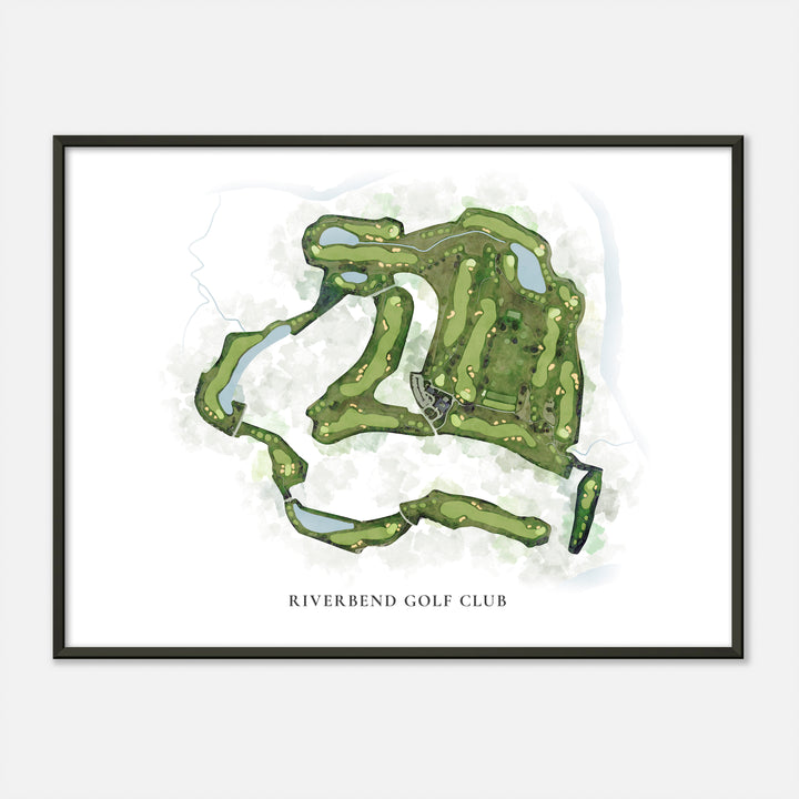 Print of Riverbend Golf Club Classic Map