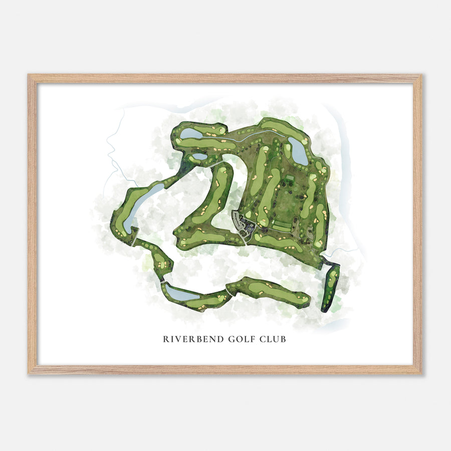 Print of Riverbend Golf Club Classic Map