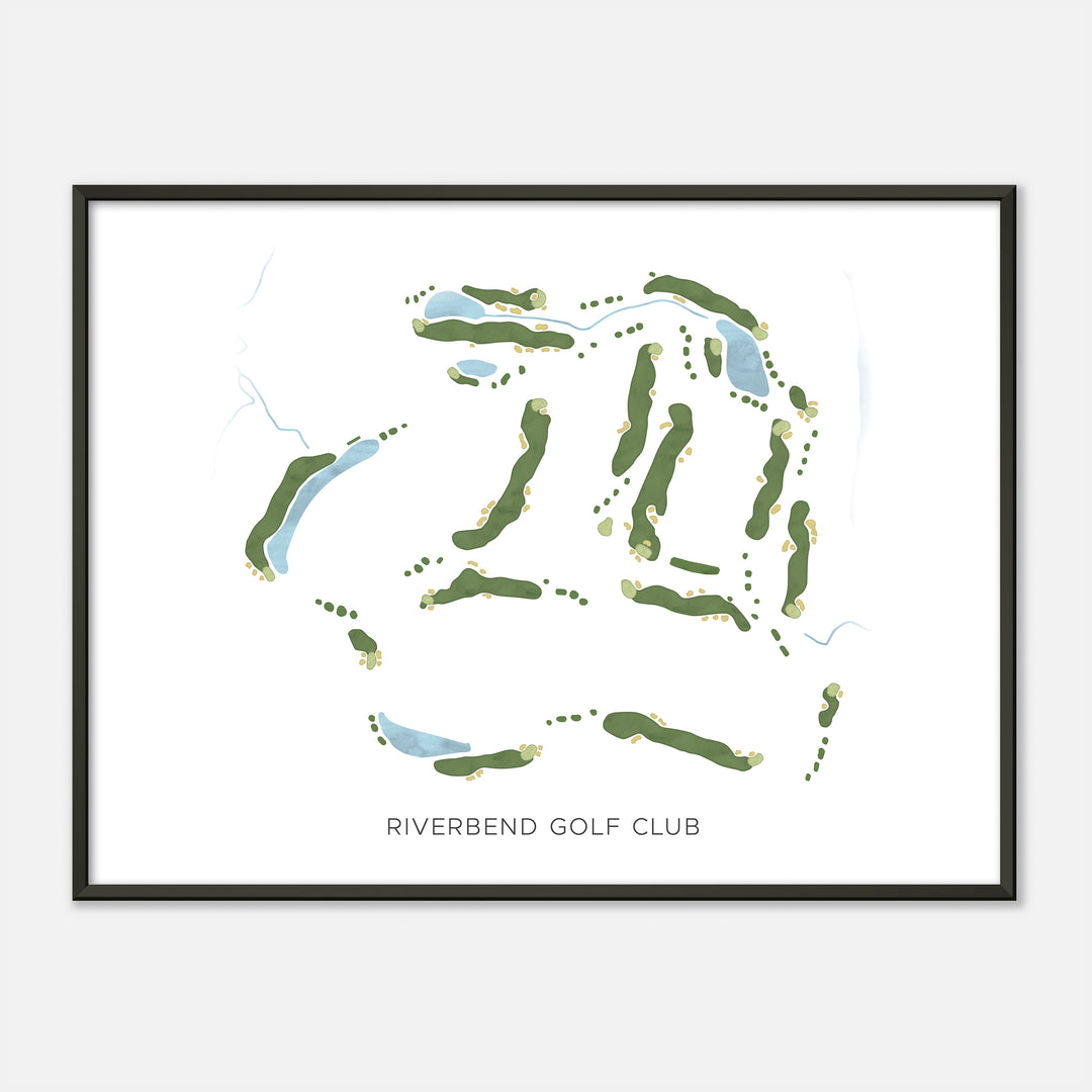 Print of Riverbend Golf Club Modern Map