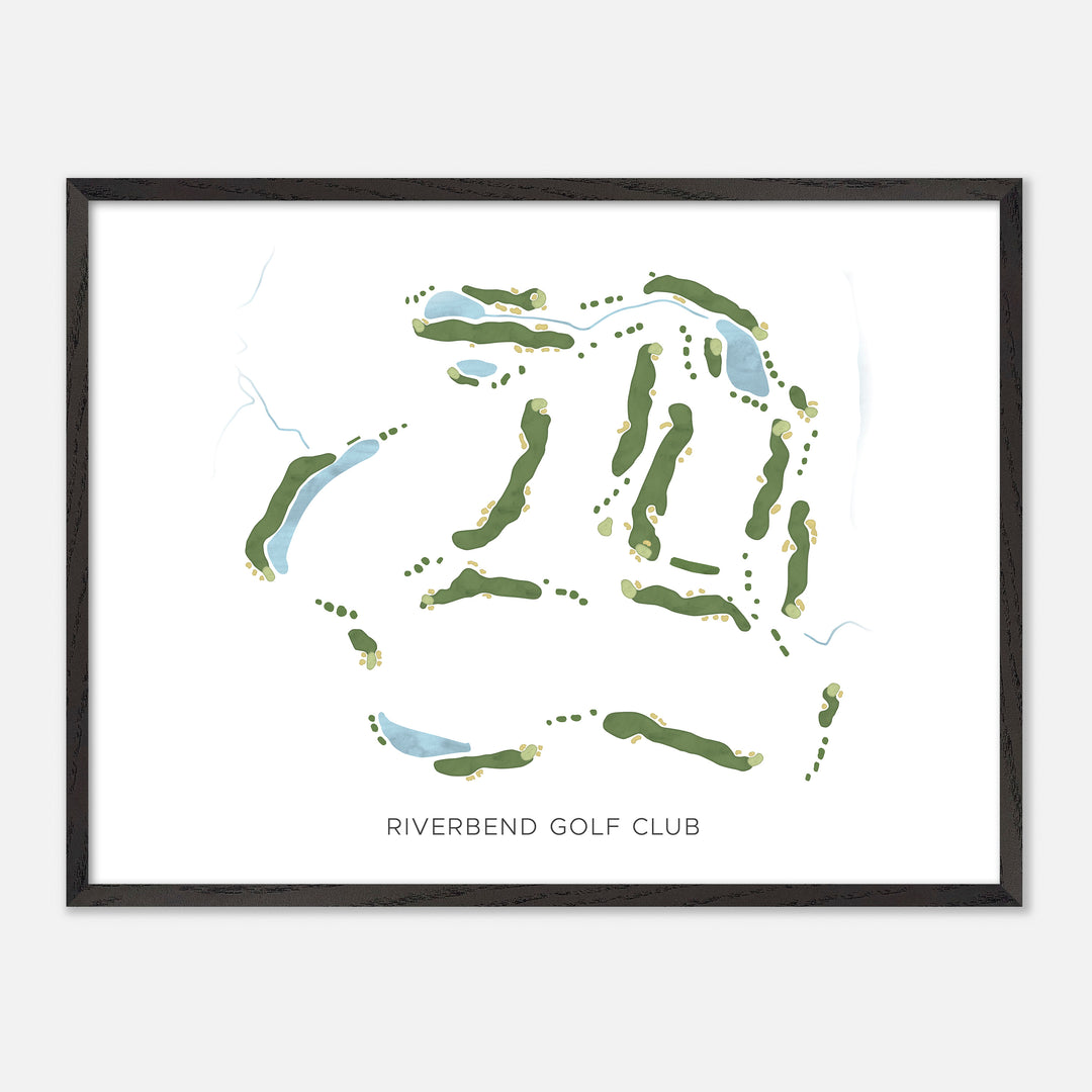 Print of Riverbend Golf Club Modern Map