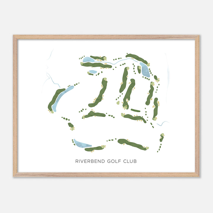 Print of Riverbend Golf Club Modern Map