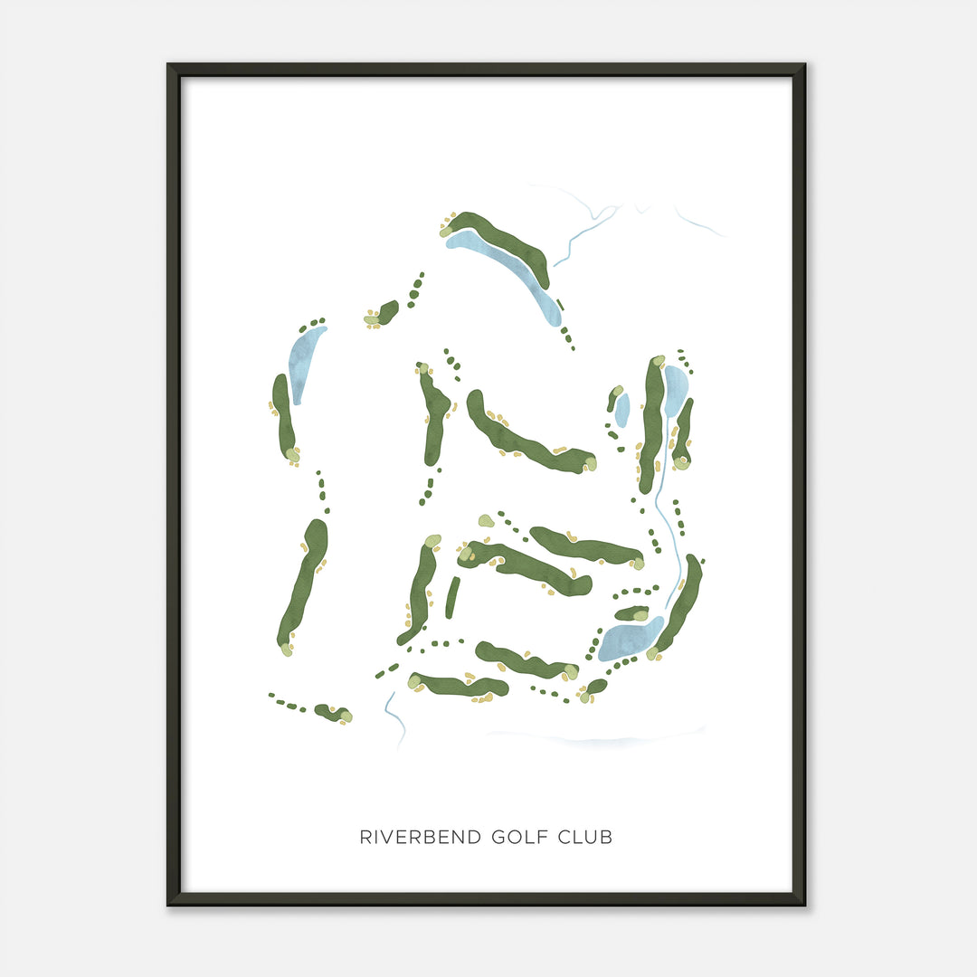 Print of Riverbend Golf Club Modern Map