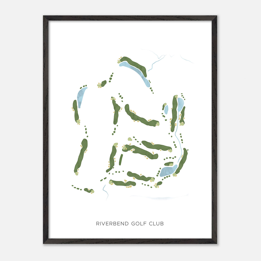 Print of Riverbend Golf Club Modern Map