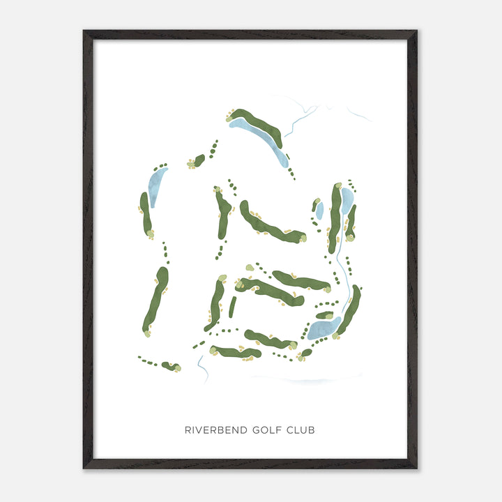 Print of Riverbend Golf Club Modern Map