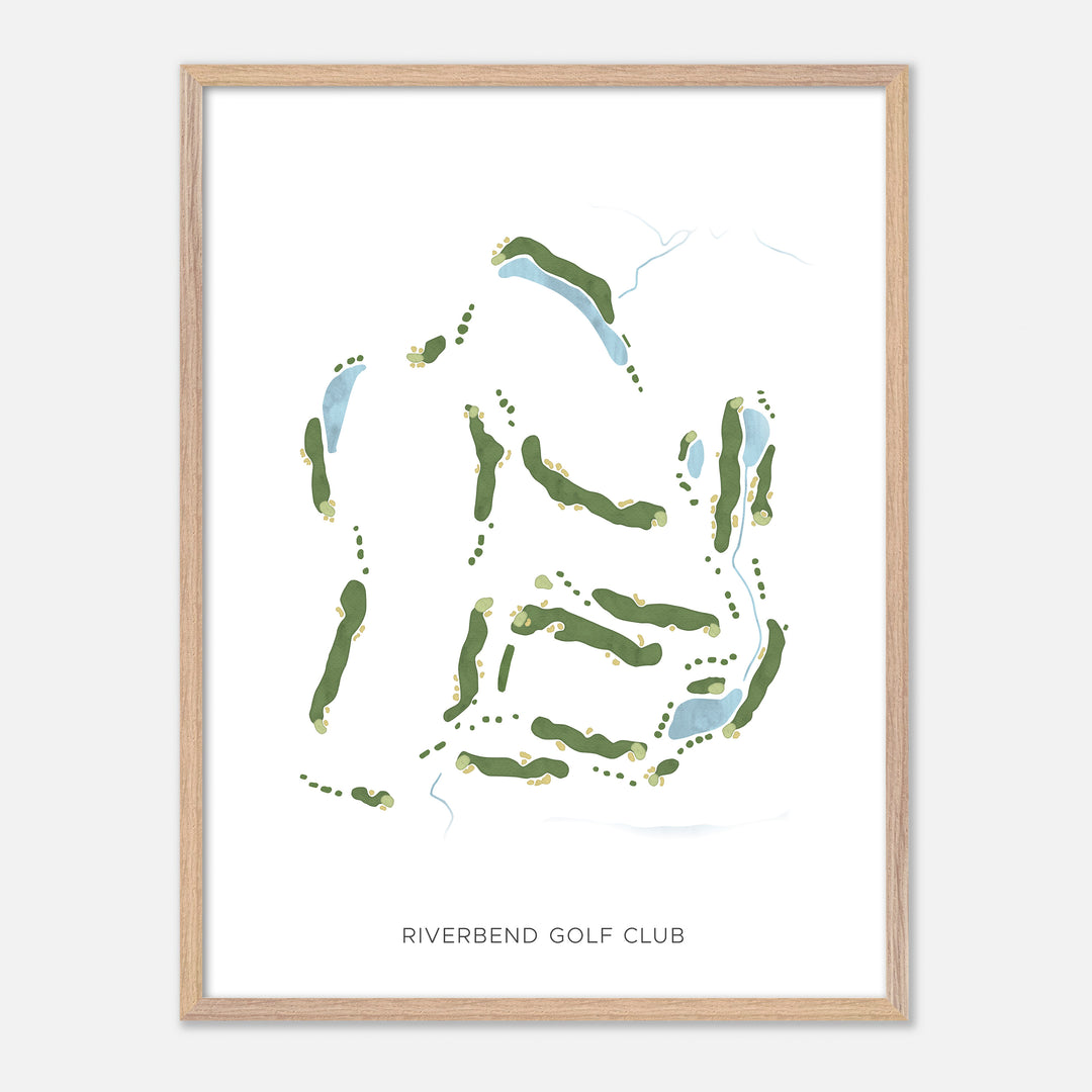 Print of Riverbend Golf Club Modern Map