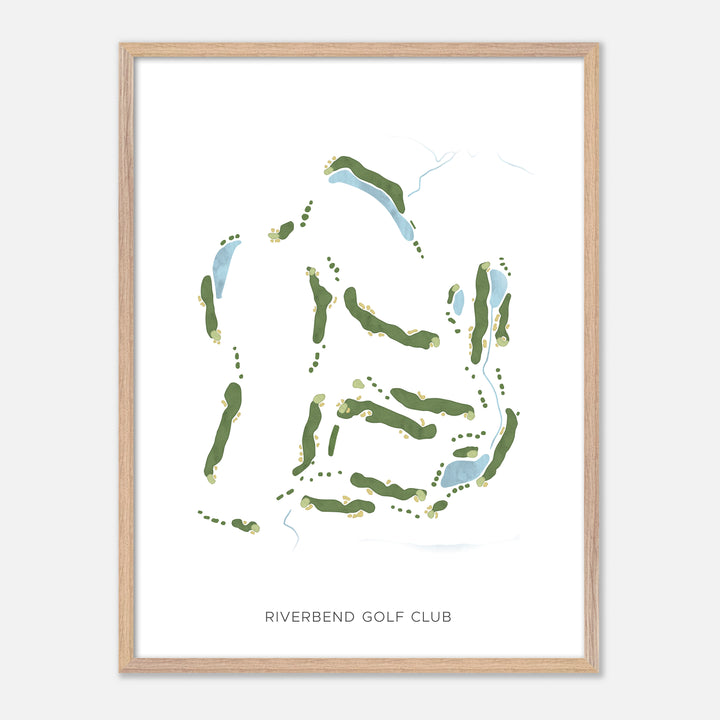 Print of Riverbend Golf Club Modern Map